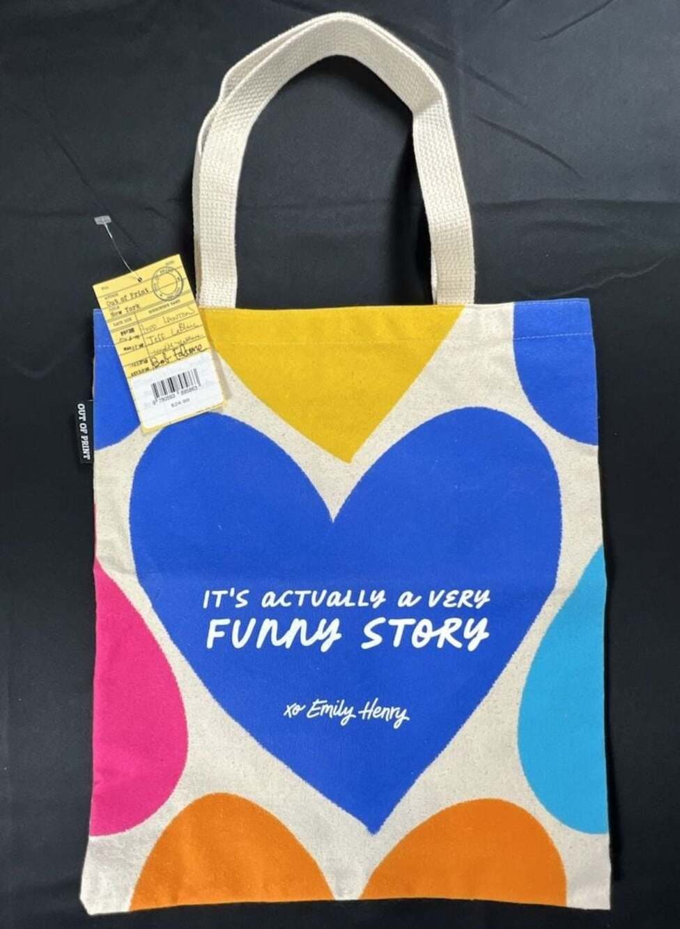Out of Print Emily Henry It's Actually a Very Funny Story Canvas Tote Bag